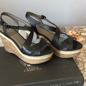 Vince Camuto black wedge